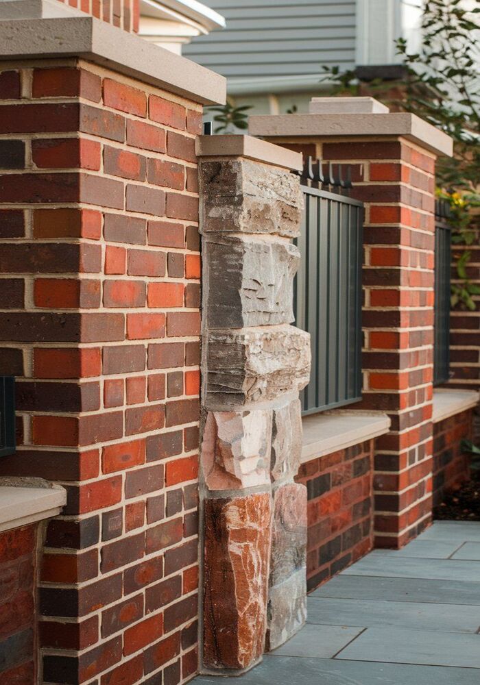 Garden brick wall with steps — All Aspects Construction, Cardiff