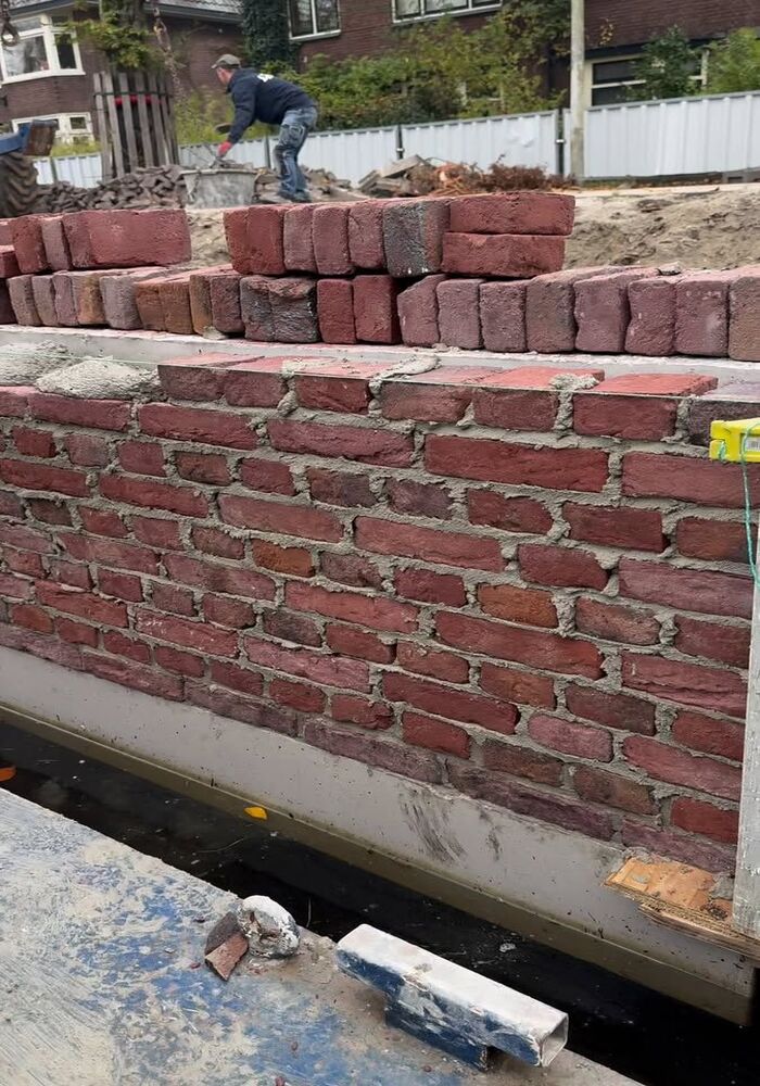 New red brickwork wall — All Aspects Construction, Cardiff
