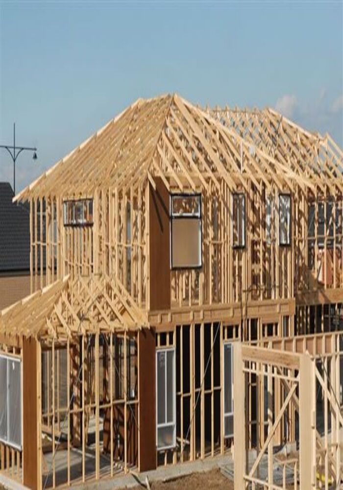 Timber stud wall framing during construction — All Aspects Construction, Cardiff