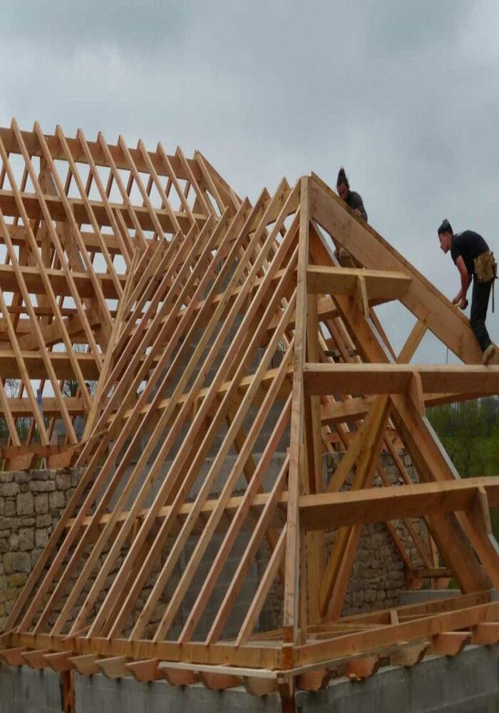 Roof rafter timber framing on an extension — All Aspects Construction, Cardiff