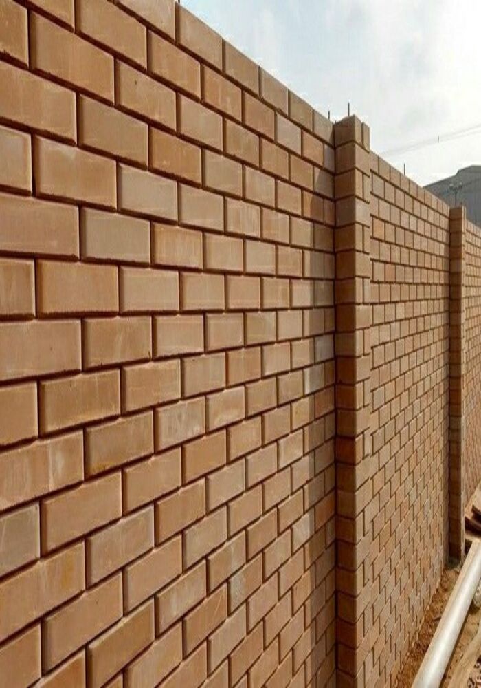 New red brick garden wall — All Aspects Construction, Cardiff